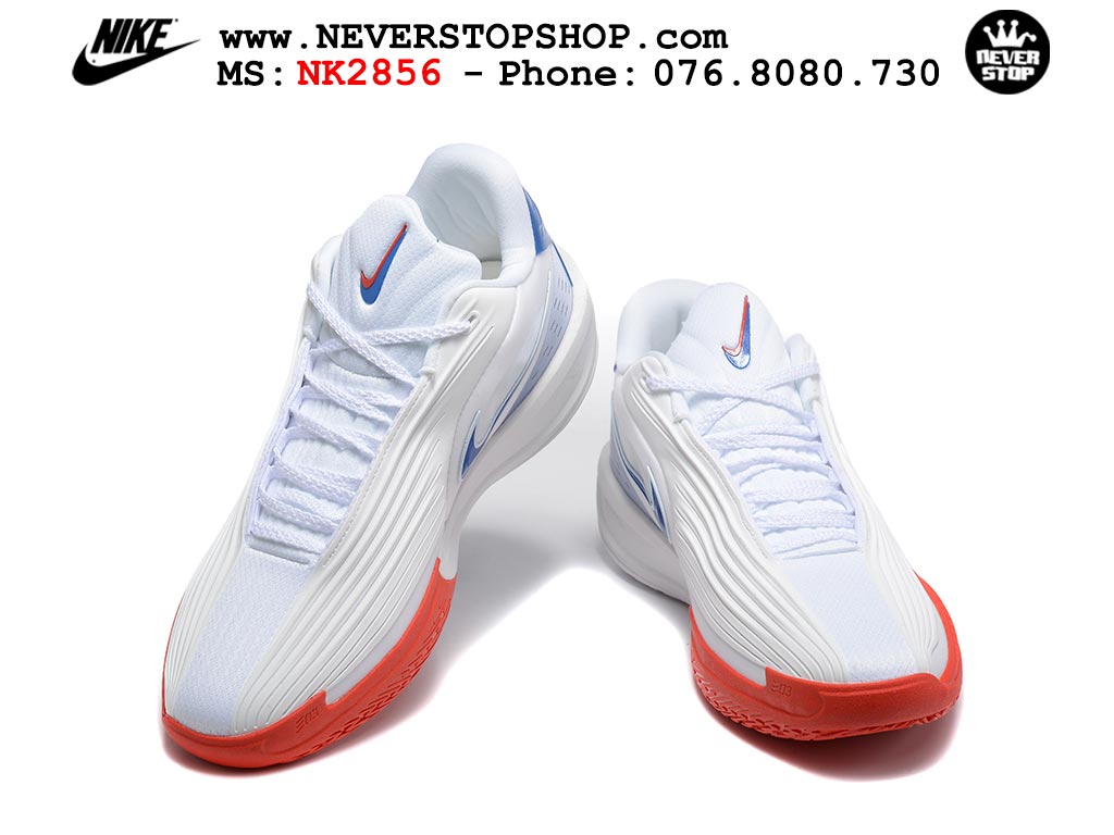 Giày bóng rổ outdoor Nike Zoom GT Cut 3 Turbo Trắng Đỏ Xanh Dương hàng đẹp siêu cấp replica 1:1 best quality giá rẻ tại NeverStop Sneaker Shop Hồ Chí Minh
