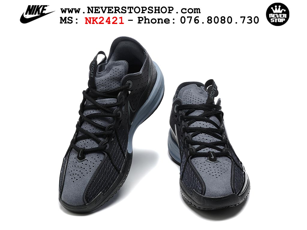 Giày bóng rổ outdoor Nike Zoom GT Cut 3 Đen Xám hàng đẹp siêu cấp replica 1:1 giá rẻ tại NeverStop Sneaker Shop Hồ Chí Minh