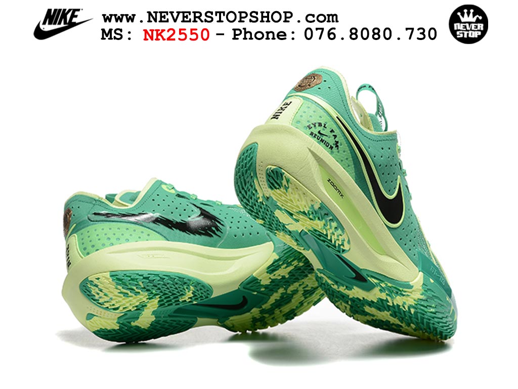 Giày bóng rổ outdoor Nike Zoom GT Cut 3 Xanh Lá Vàng hàng đẹp siêu cấp replica 1:1 giá rẻ tại NeverStop Sneaker Shop Hồ Chí Minh