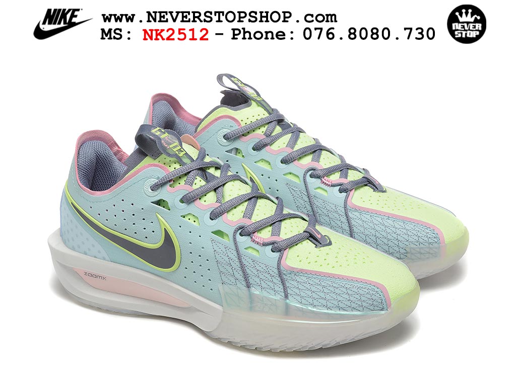 Giày bóng rổ outdoor Nike Zoom GT Cut 3 Xanh Xám hàng đẹp siêu cấp replica 1:1 giá rẻ tại NeverStop Sneaker Shop Hồ Chí Minh