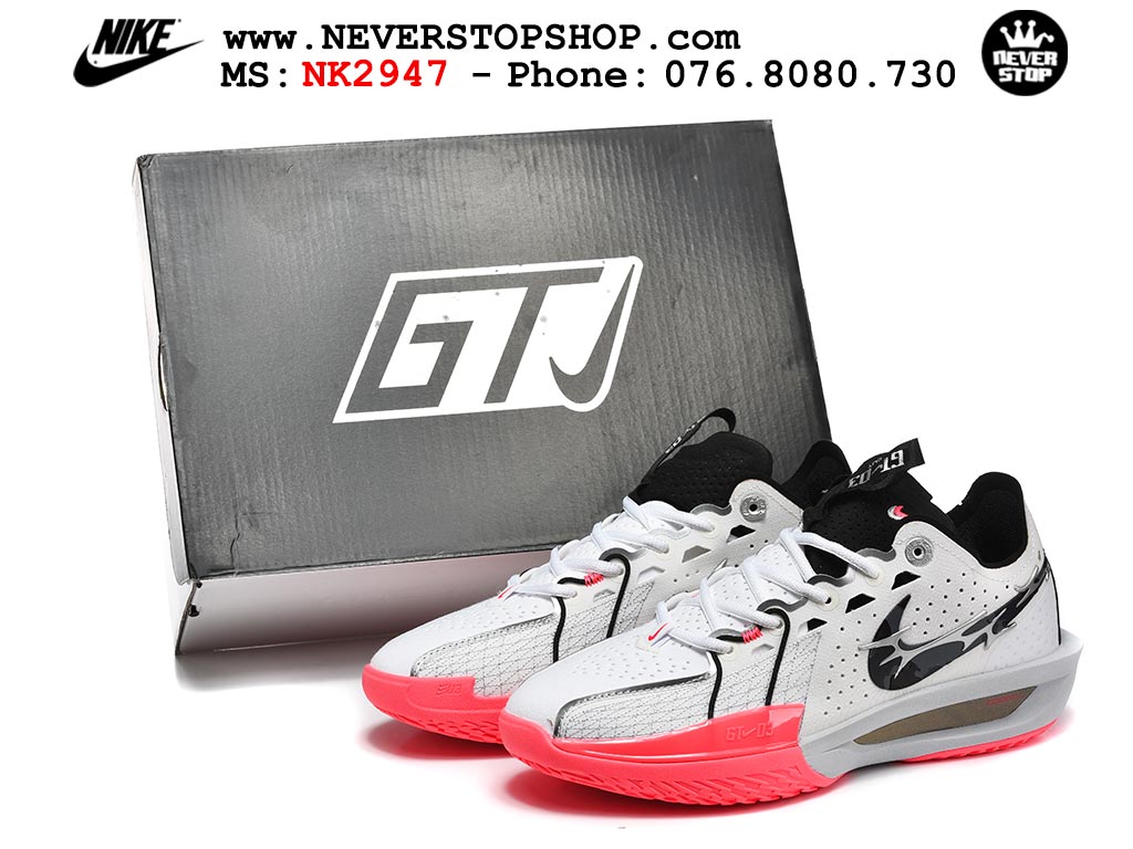 Giày bóng rổ nam NIKE ZOOM GT CUT 3 GRASSROOTS chuyên outdoor, hàng chuẩn replica 1:1 đế cao su bám sân chống trượt chống mòn tốt, giá rẻ tốt nhất quận 3 tại NeverStop Sneaker Shop Hồ Chí Minh Giày bóng rổ outdoor Nike Zoom GT Cut 3 Trắng Hồng hàng đẹp siêu cấp replica 1:1 giá rẻ tại NeverStop Sneaker Shop Hồ Chí Minh