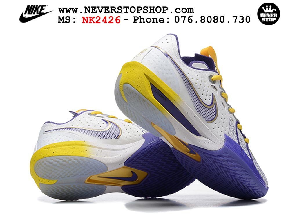 Giày bóng rổ outdoor Nike Zoom GT Cut 3 Trắng Xanh Dương hàng đẹp siêu cấp replica 1:1 giá rẻ tại NeverStop Sneaker Shop Hồ Chí Minh