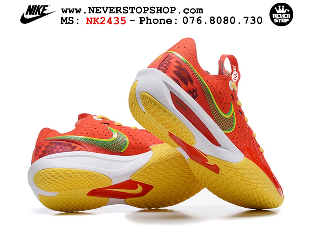 Giày bóng rổ outdoor Nike Zoom GT Cut 3 Đỏ Vàng hàng đẹp siêu cấp replica 1:1 giá rẻ tại NeverStop Sneaker Shop Hồ Chí Minh