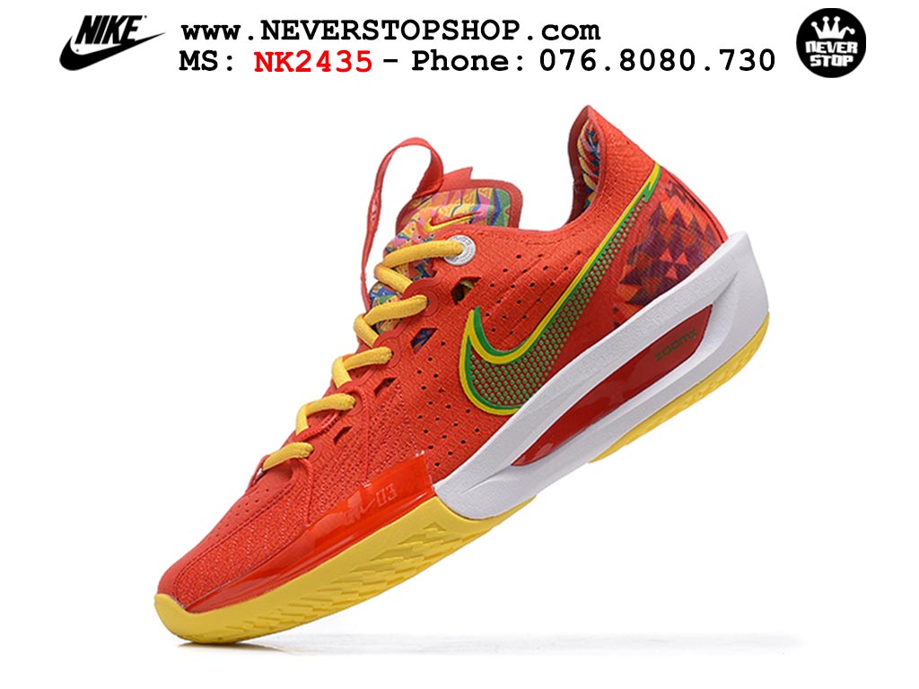 Giày bóng rổ outdoor Nike Zoom GT Cut 3 Đỏ Vàng hàng đẹp siêu cấp replica 1:1 giá rẻ tại NeverStop Sneaker Shop Hồ Chí Minh