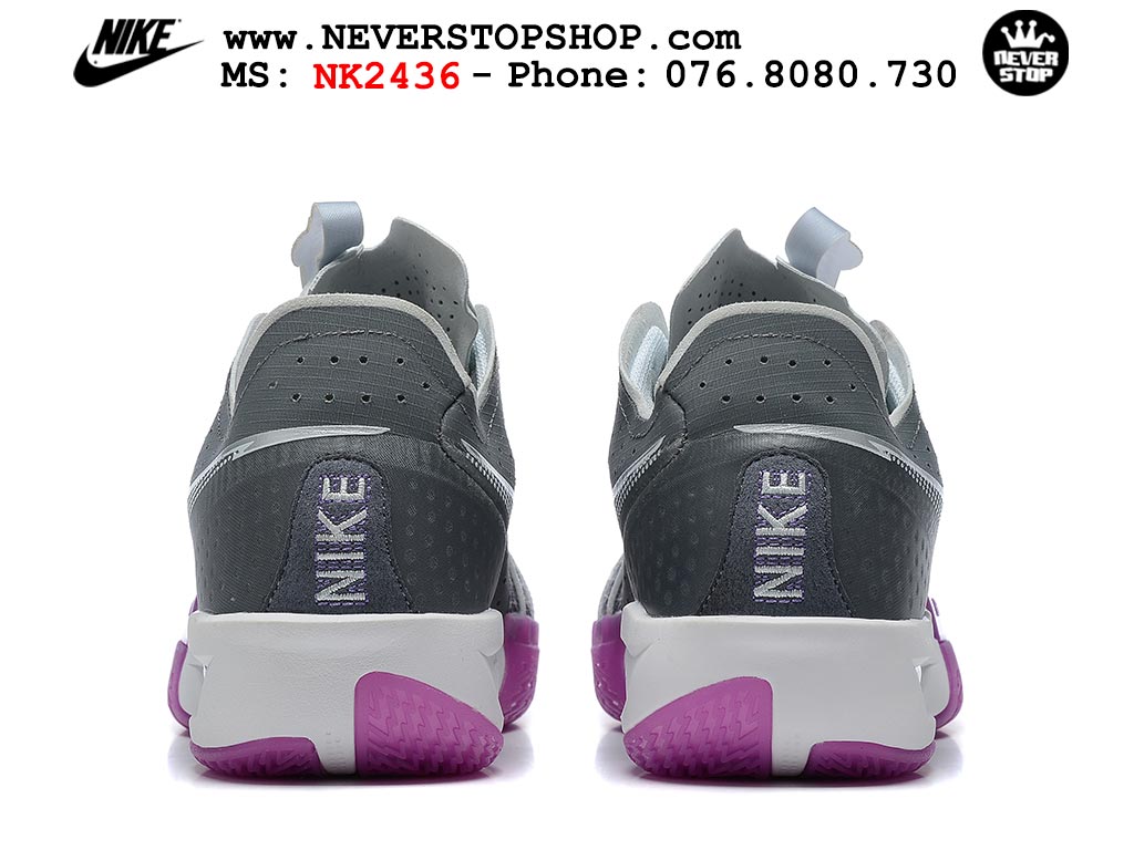 Giày bóng rổ outdoor Nike Zoom GT Cut 3 Xám Tím hàng đẹp siêu cấp replica 1:1 giá rẻ tại NeverStop Sneaker Shop Hồ Chí Minh