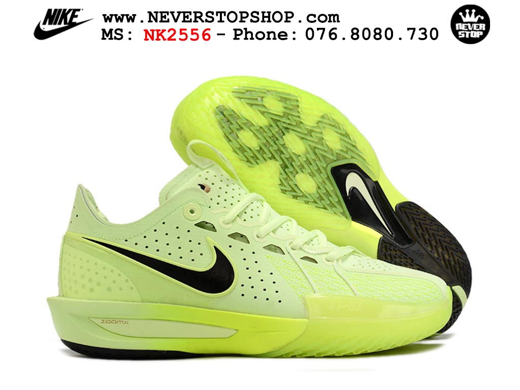 Giày bóng rổ outdoor Nike Zoom GT Cut 3 Xanh Lá Đen hàng đẹp siêu cấp replica 1:1 giá rẻ tại NeverStop Sneaker Shop Hồ Chí Minh