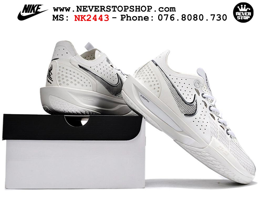 Giày bóng rổ outdoor Nike Zoom GT Cut 3 Trắng Xám hàng đẹp siêu cấp replica 1:1 giá rẻ tại NeverStop Sneaker Shop Hồ Chí Minh