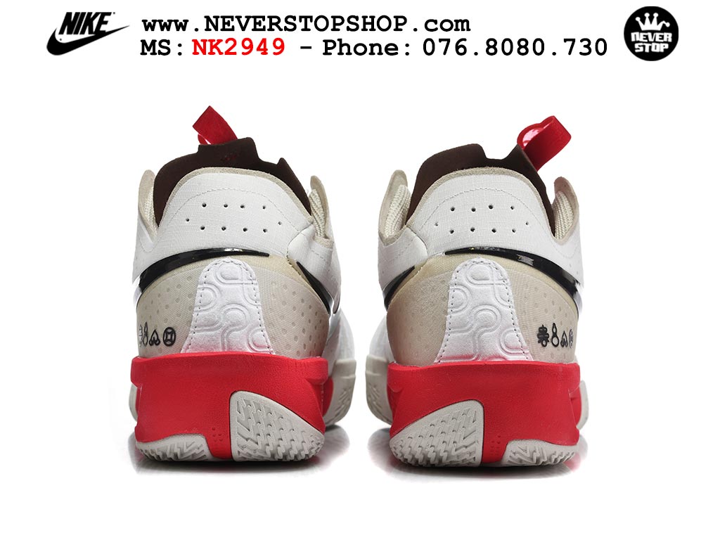Giày bóng rổ outdoor Nike Zoom GT Cut 3 Trắng Đỏ hàng đẹp siêu cấp replica 1:1 giá rẻ tại NeverStop Sneaker Shop Hồ Chí Minh