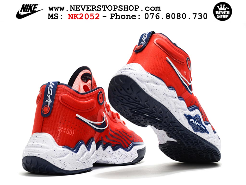 Giày Nike Zoom GT Run Đỏ Trắng bóng rổ nam hàng đẹp replica sfake giá rẻ tại NeverStop Sneaker Shop Ho Chi Minh