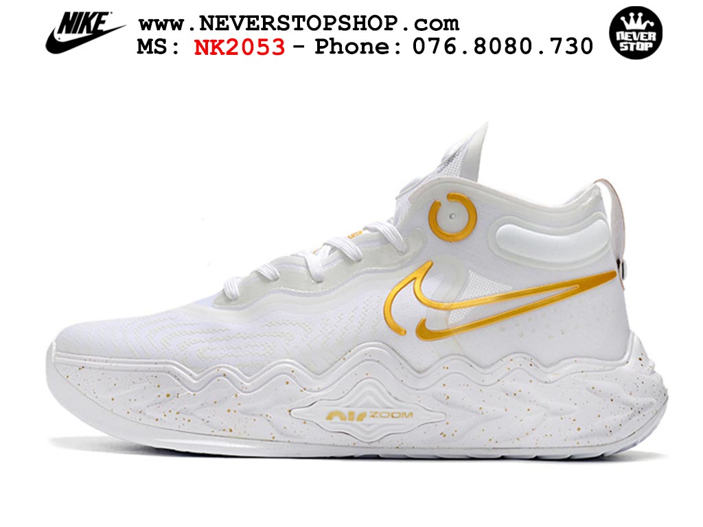 Giày Nike Zoom GT Run Trắng Vàng bóng rổ nam hàng đẹp replica sfake giá rẻ tại NeverStop Sneaker Shop Ho Chi Minh