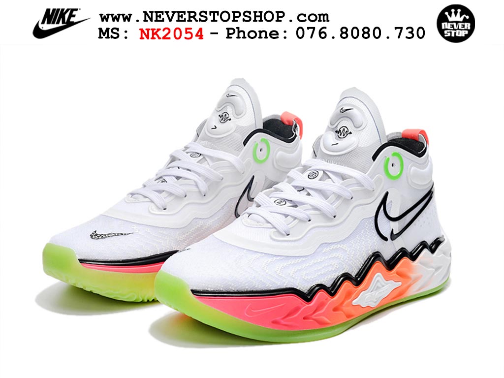 Giày Nike Zoom GT Run Trắng Xanh bóng rổ nam hàng đẹp replica sfake giá rẻ tại NeverStop Sneaker Shop Ho Chi Minh