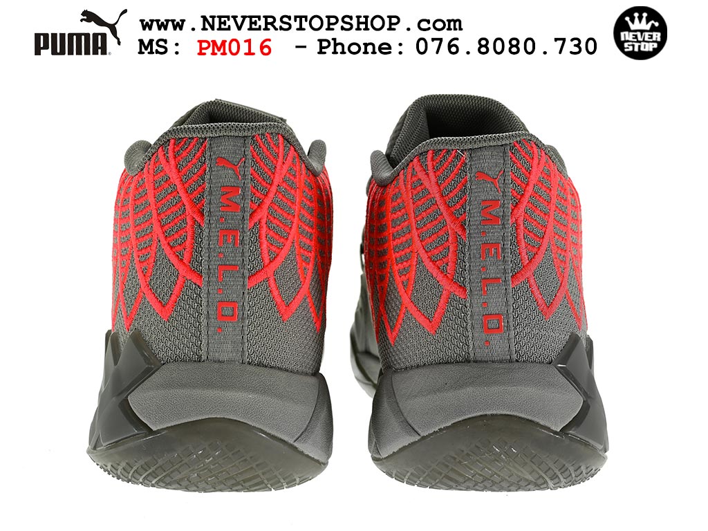 Giày bóng rổ Puma MB 01 Xám Đỏ nam nữ hàng đẹp sfake replica 1:1 như chính hãng real giá rẻ tại NeverStop Sneaker Shop HCM