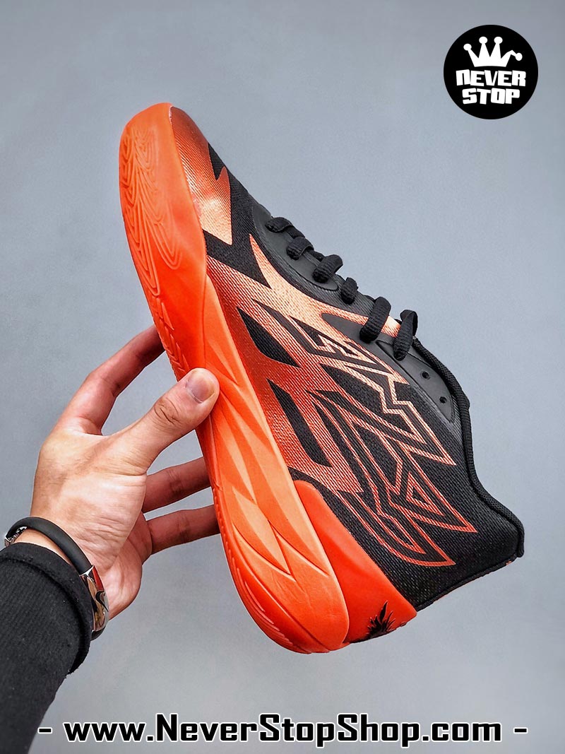 Giày bóng rổ Puma MB 02 Đen Cam nam nữ hàng đẹp sfake rep 1:1 như chính hãng real giá rẻ tại NeverStop Sneaker Shop HCM