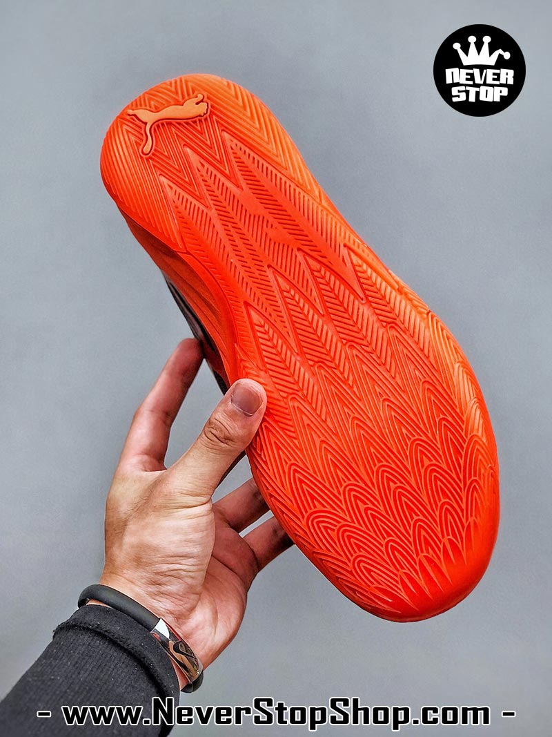 Giày bóng rổ Puma MB 02 Đen Cam nam nữ hàng đẹp sfake rep 1:1 như chính hãng real giá rẻ tại NeverStop Sneaker Shop HCM