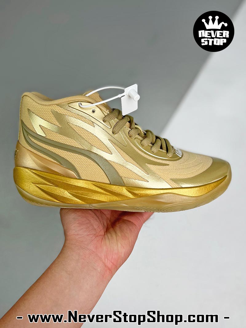 Giày bóng rổ Puma MB 02 Vàng nam nữ hàng đẹp sfake rep 1:1 như chính hãng real giá rẻ tại NeverStop Sneaker Shop HCM