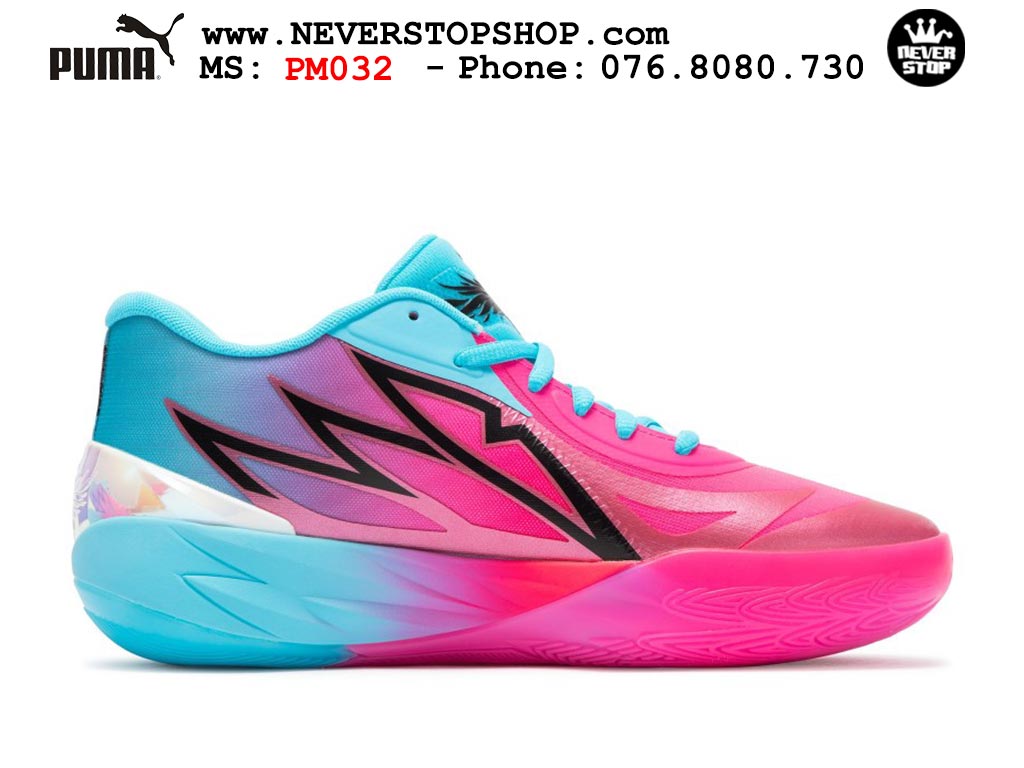 Giày bóng rổ Puma MB 02 Hồng Xanh Dương nam nữ hàng đẹp sfake rep 1:1 như chính hãng real giá rẻ tại NeverStop Sneaker Shop HCM