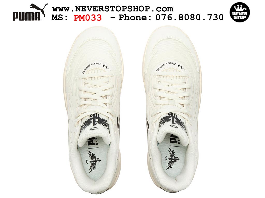 Giày bóng rổ Puma MB 02 Trắng Đen nam nữ hàng đẹp sfake rep 1:1 như chính hãng real giá rẻ tại NeverStop Sneaker Shop HCM