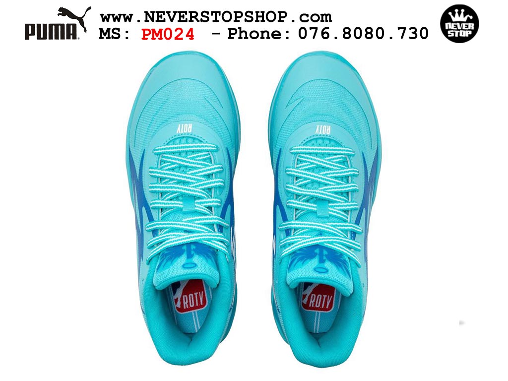 Giày bóng rổ Puma MB 02 Xanh Dương nam nữ hàng đẹp sfake rep 1:1 như chính hãng real giá rẻ tại NeverStop Sneaker Shop HCM