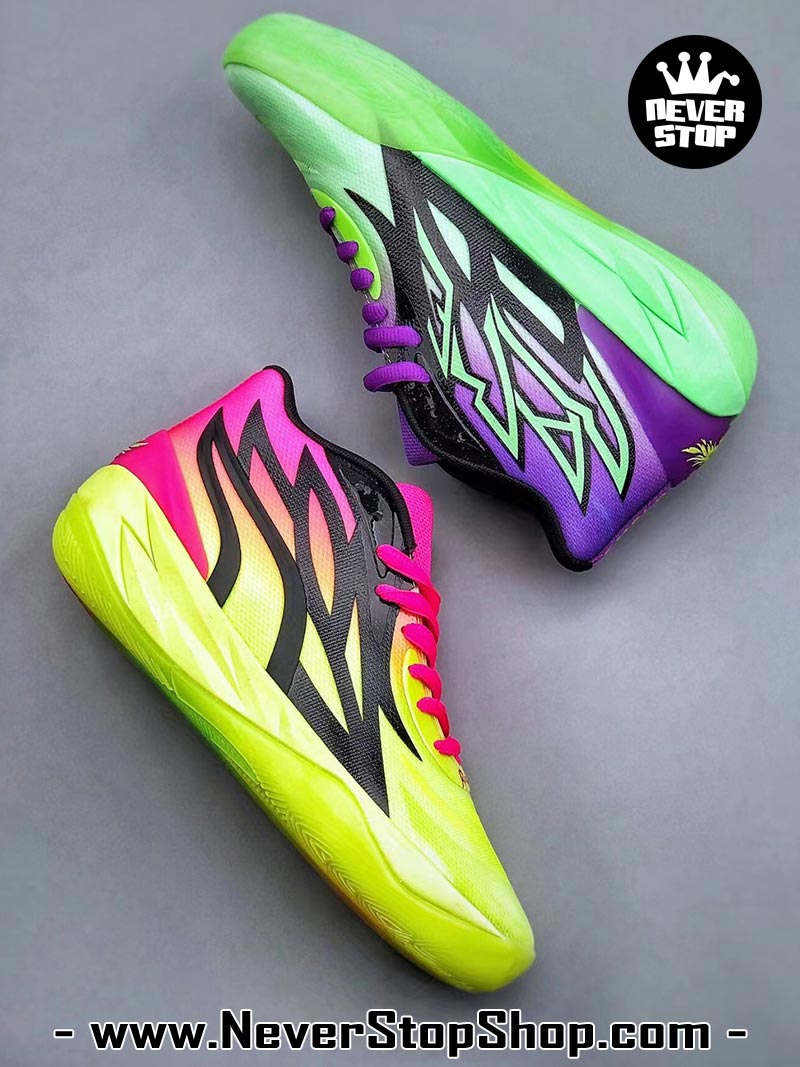 Giày bóng rổ Puma MB 02 Vàng Xanh Lá nam nữ hàng đẹp sfake rep 1:1 như chính hãng real giá rẻ tại NeverStop Sneaker Shop HCM