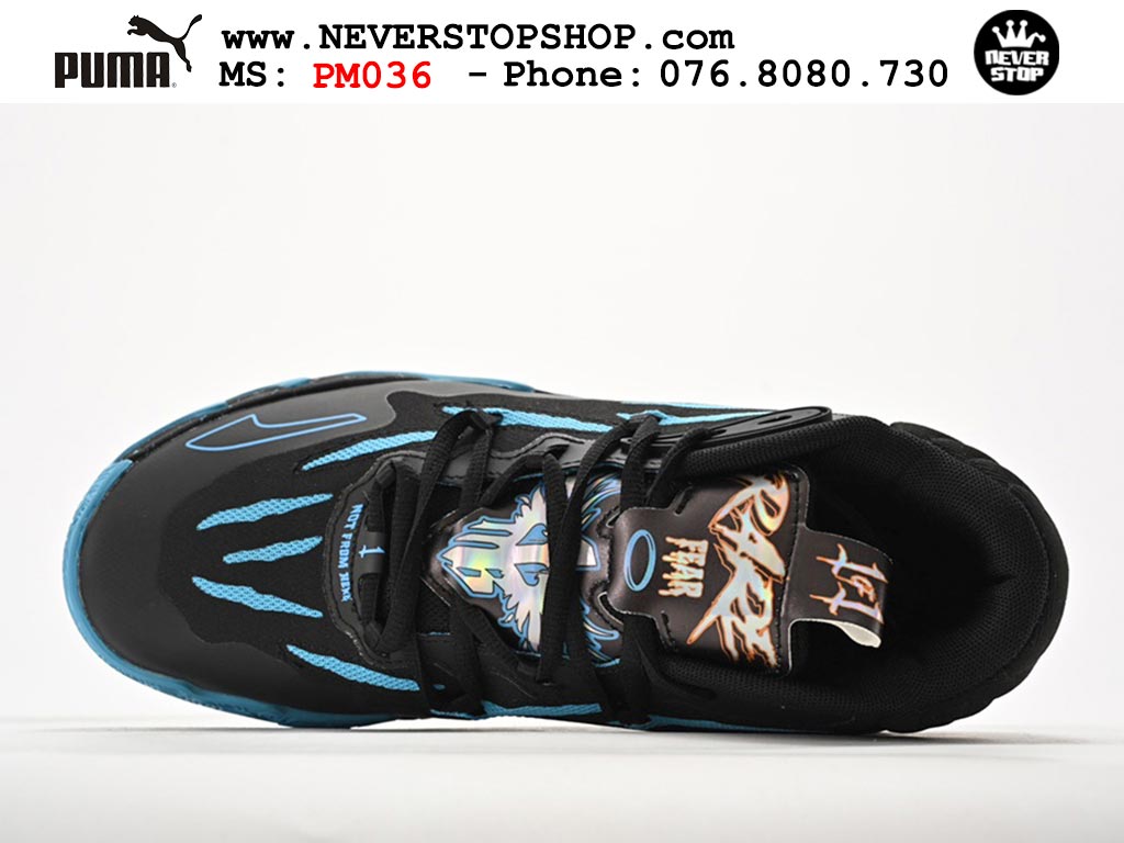 Giày bóng rổ Puma MB 03 Đen Xanh Dương nam nữ hàng đẹp sfake rep 1:1 như chính hãng real giá rẻ tại NeverStop Sneaker Shop HCM
