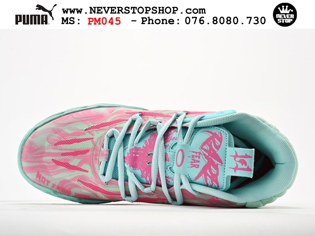 Giày bóng rổ Puma MB 03 Hồng Xanh nam nữ hàng đẹp sfake rep 1:1 như chính hãng real giá rẻ tại NeverStop Sneaker Shop HCM