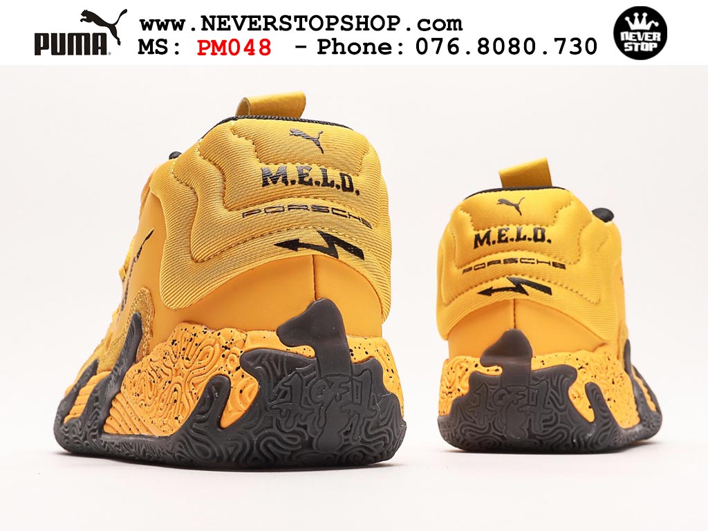 Giày bóng rổ Puma MB 03 Vàng Đen nam nữ hàng đẹp sfake rep 1:1 như chính hãng real giá rẻ tại NeverStop Sneaker Shop HCM