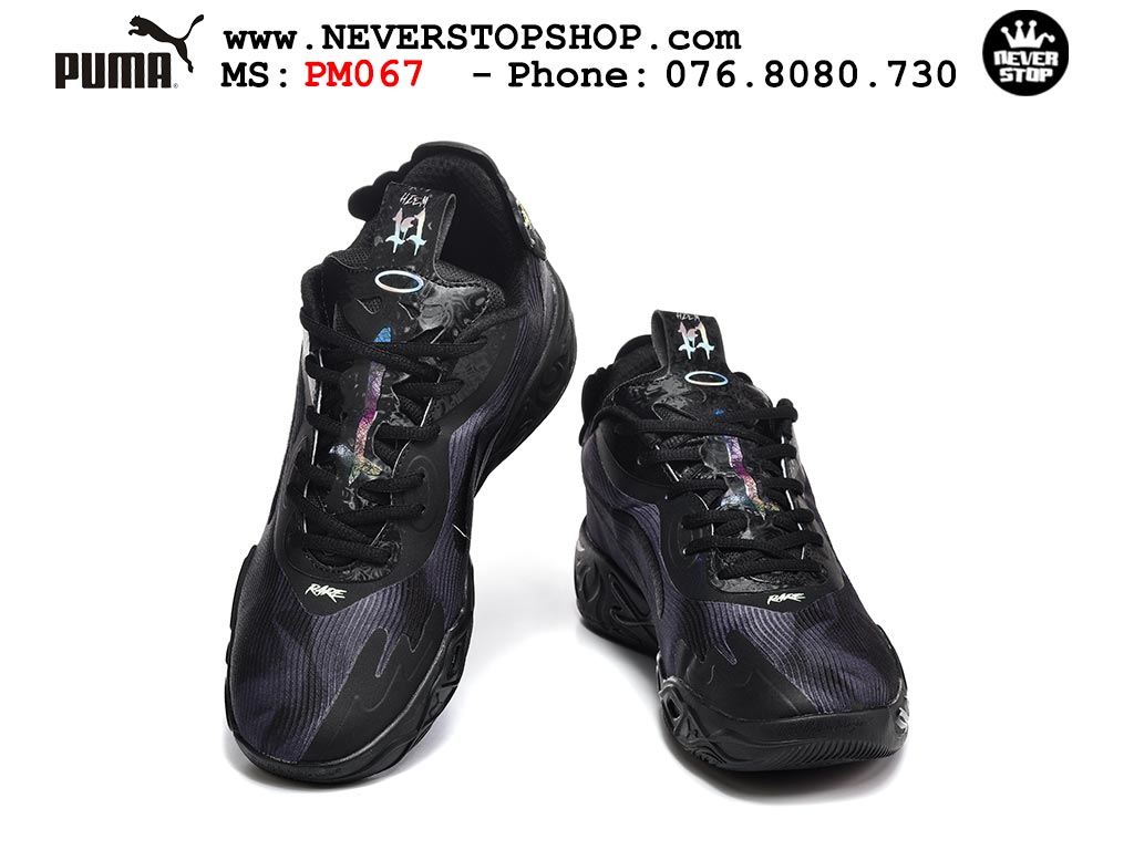 Giày bóng rổ Puma Lamelo Ball MB 04 Low Đen Tím nam nữ hàng đẹp bản best rep 1:1 như chính hãng real giá rẻ tại NeverStop Sneaker Shop HCM