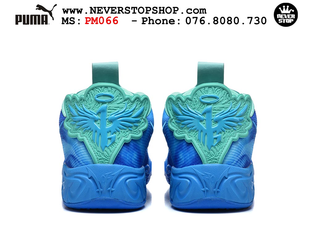 Giày bóng rổ Puma Lamelo Ball MB 04 Low Xanh Dương Xanh Ngọc nam nữ hàng đẹp bản best rep 1:1 như chính hãng real giá rẻ tại NeverStop Sneaker Shop HCM