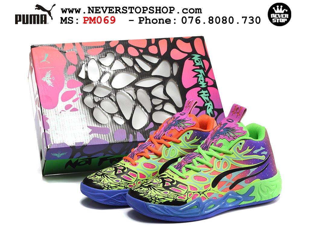 Giày bóng rổ PUMA MB 04 BE YOU cổ cao chuyên outdoor, hàng chuẩn loại đẹp best quality 1:1, giá tốt nhất tại NeverStop Sneaker Shop HCM Giày bóng rổ Puma Lamelo Ball MB 04 Xanh Tím nam nữ hàng đẹp bản best rep 1:1 như chính hãng real giá rẻ tại NeverStop Sneaker Shop HCM