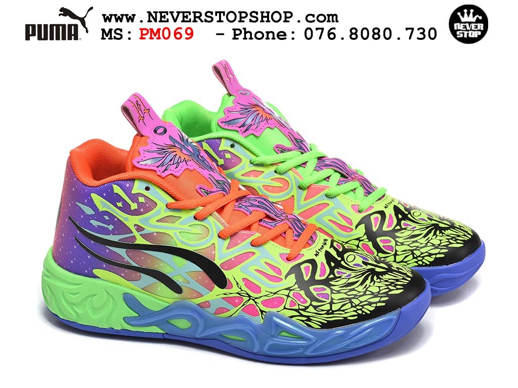 Giày bóng rổ PUMA MB 04 BE YOU cổ cao chuyên outdoor, hàng chuẩn loại đẹp best quality 1:1, giá tốt nhất tại NeverStop Sneaker Shop HCM Giày bóng rổ Puma Lamelo Ball MB 04 Xanh Tím nam nữ hàng đẹp bản best rep 1:1 như chính hãng real giá rẻ tại NeverStop Sneaker Shop HCM