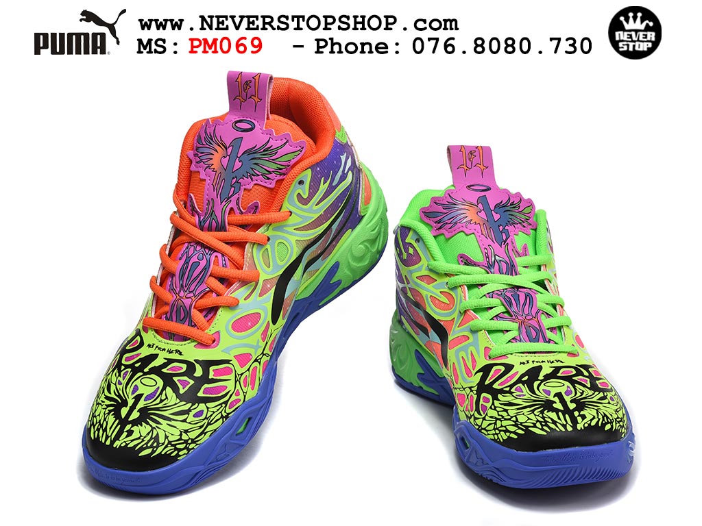 Giày bóng rổ PUMA MB 04 BE YOU cổ cao chuyên outdoor, hàng chuẩn loại đẹp best quality 1:1, giá tốt nhất tại NeverStop Sneaker Shop HCM Giày bóng rổ Puma Lamelo Ball MB 04 Xanh Tím nam nữ hàng đẹp bản best rep 1:1 như chính hãng real giá rẻ tại NeverStop Sneaker Shop HCM