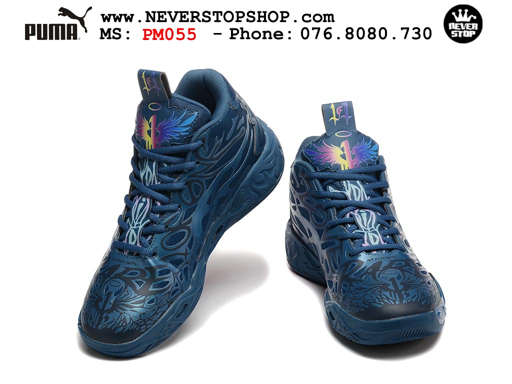 Giày bóng rổ Puma Lamelo Ball MB 04 Xanh Dương nam nữ hàng đẹp bản best rep 1:1 như chính hãng real giá rẻ tại NeverStop Sneaker Shop HCM