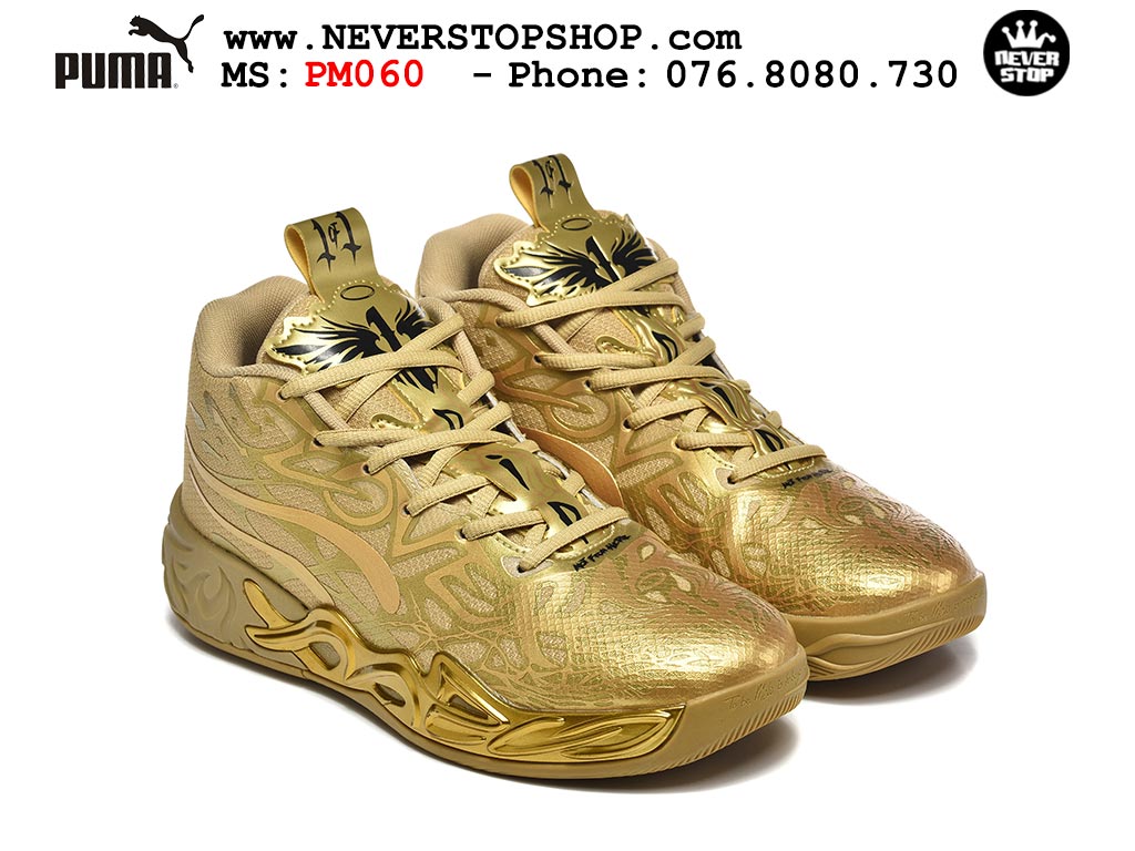 Giày bóng rổ Puma Lamelo Ball MB 04 Vàng Đen nam nữ hàng đẹp bản best rep 1:1 như chính hãng real giá rẻ tại NeverStop Sneaker Shop HCM