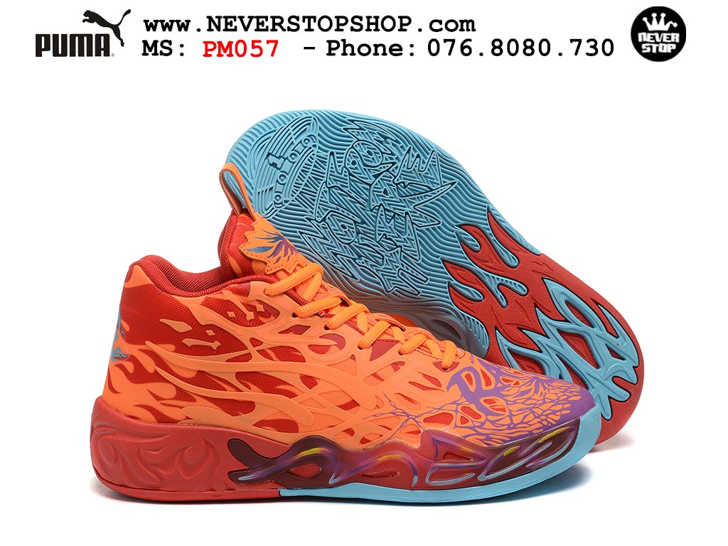 Giày bóng rổ Puma Lamelo Ball MB 04 Cam Đỏ nam nữ hàng đẹp bản best rep 1:1 như chính hãng real giá rẻ tại NeverStop Sneaker Shop HCM