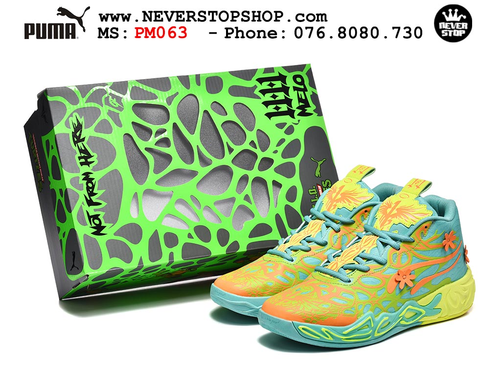 Giày bóng rổ Puma Lamelo Ball MB 04 Xanh Ngọc Xanh Lá nam nữ hàng đẹp bản best rep 1:1 như chính hãng real giá rẻ tại NeverStop Sneaker Shop HCM