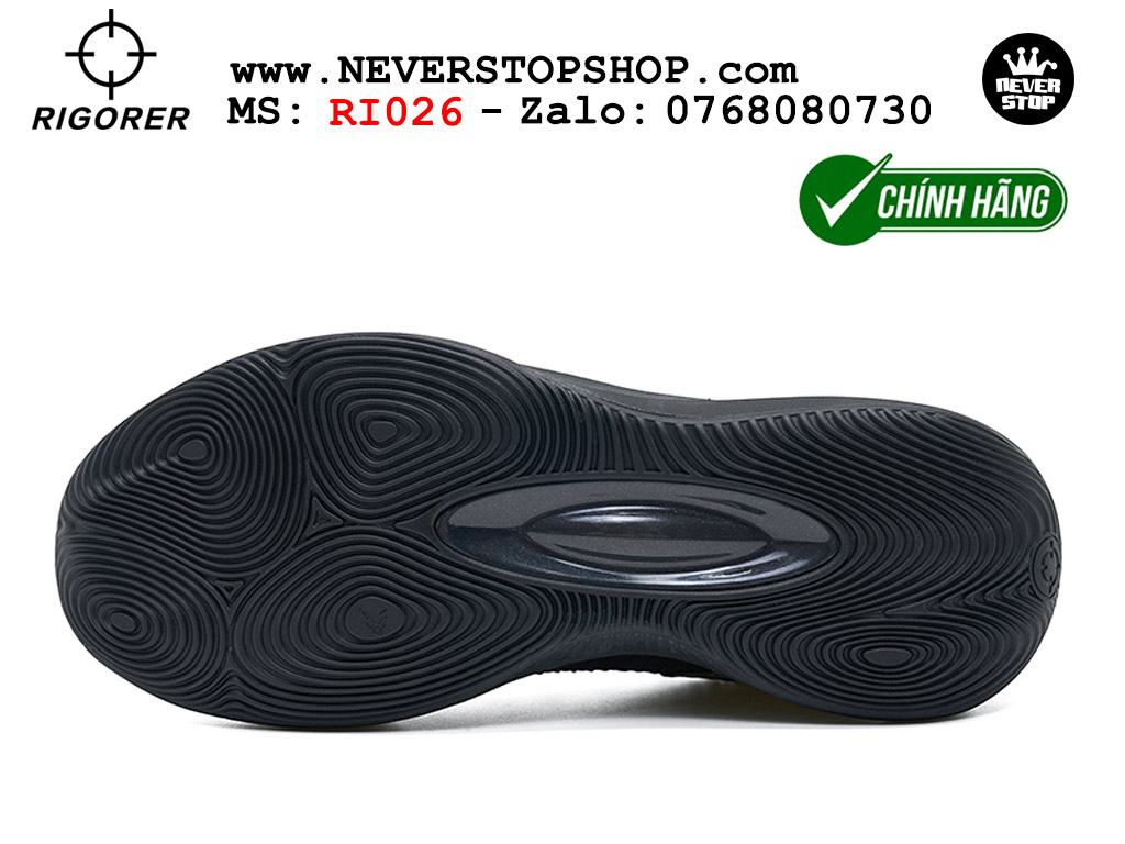 Giày bóng rổ outdoor RIGORER AR 1 SILENT NIGHT cổ thấp nhẹ êm thoáng khí, đế chống mòn cực tốt original authentic chất lượng cao giá rẻ tốt nhất Hồ Chi Minh Giày bóng rổ chính hãng Rigorer AR 1 Đen chuyên outdoor đế chống mòn tốt giá rẻ tại NeverStop Sneaker Shop HCM