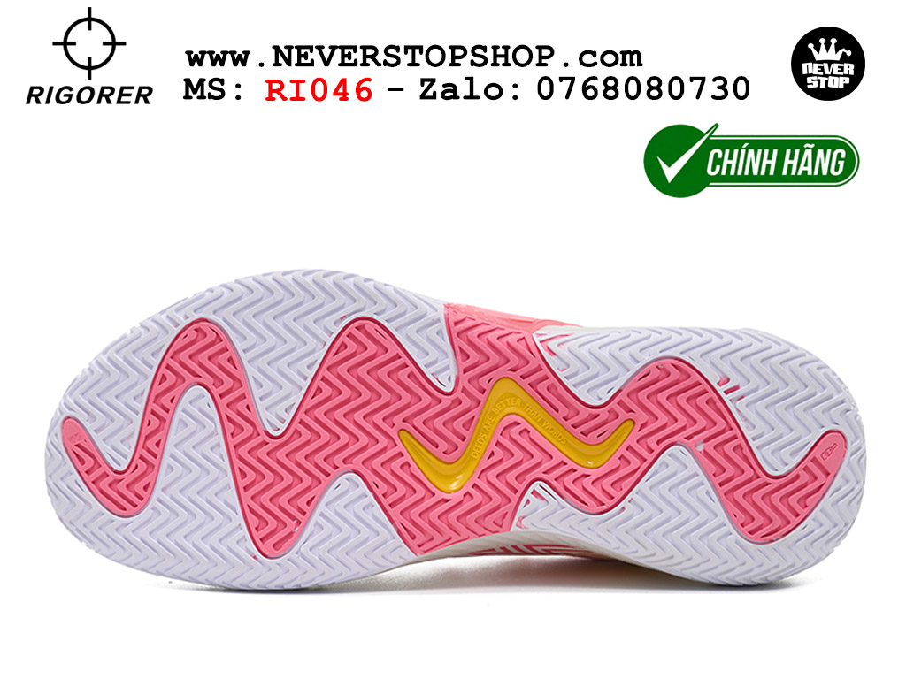 Giày bóng rổ chính hãng Rigorer AR Battle 2 Trắng Vàng chuyên outdoor ngoài trời đế chống mòn tốt giá rẻ tại NeverStop Sneaker Shop HCM