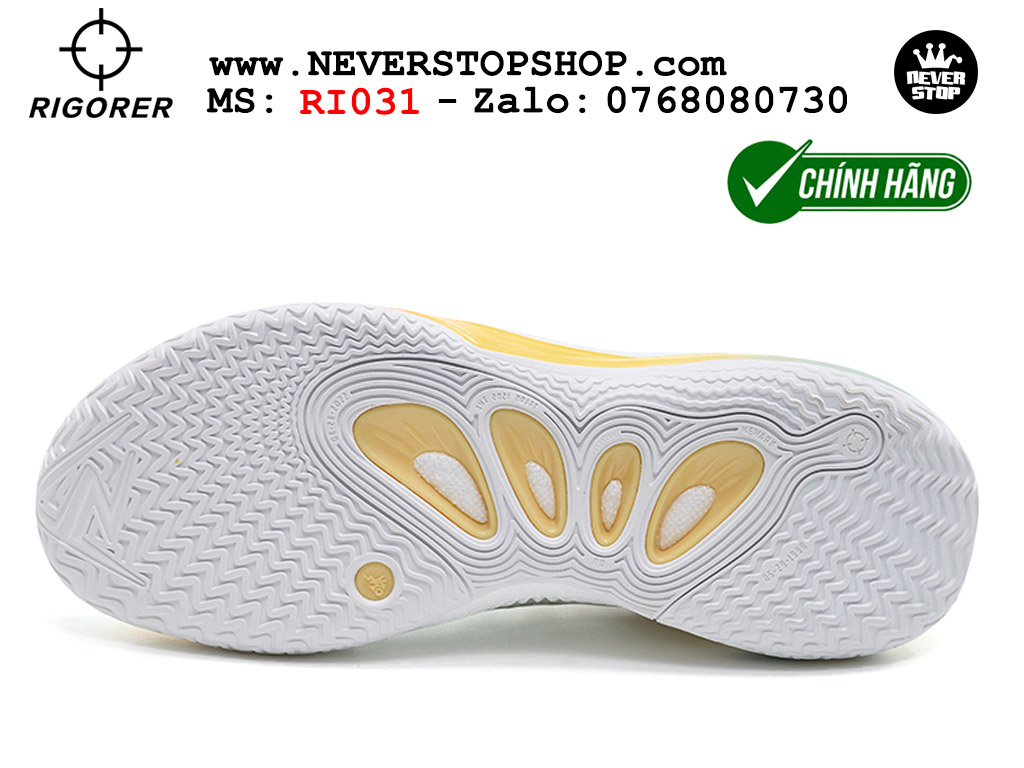 Giày bóng rổ outdoor RIGORER AR 2 15 FLAVORS siêu nhẹ êm thoáng khí, hỗ trợ bật nhảy cao original authentic giá rẻ tốt nhất Hồ Chi Minh Giày bóng rổ chính hãng Rigorer AR 2 Trắng Hồng Vàng chuyên outdoor đế tăng cường chơi ngoài trời bám sân tốt NeverStopShop