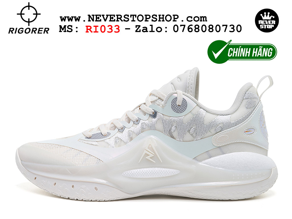 Giày bóng rổ outdoor RIGORER AR 2 GHOST siêu nhẹ êm thoáng khí, hỗ trợ bật nhảy cao original authentic giá rẻ tốt nhất Hồ Chi Minh Giày bóng rổ chính hãng Rigorer AR 2 Trắng chuyên outdoor đế tăng cường chơi ngoài trời bám sân tốt NeverStopShop