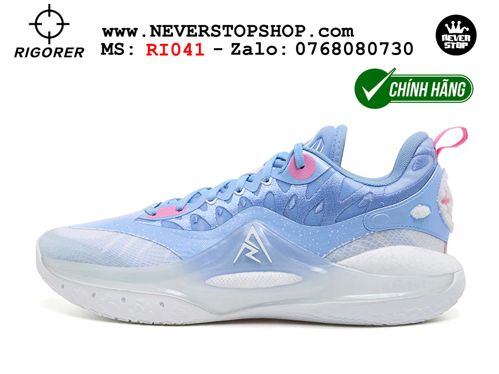 Giày bóng rổ chính hãng Rigorer AR 2 Xanh Hồng chuyên outdoor đế tăng cường chơi ngoài trời bám sân tốt NeverStopShop