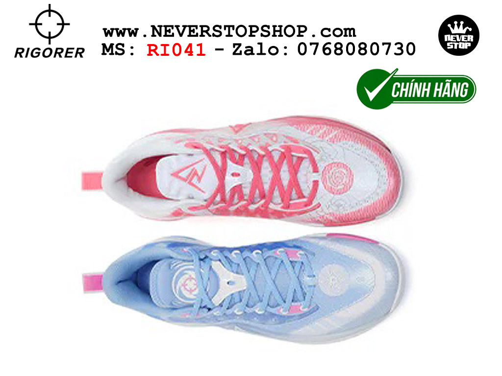Giày bóng rổ chính hãng Rigorer AR 2 Xanh Hồng chuyên outdoor đế tăng cường chơi ngoài trời bám sân tốt NeverStopShop