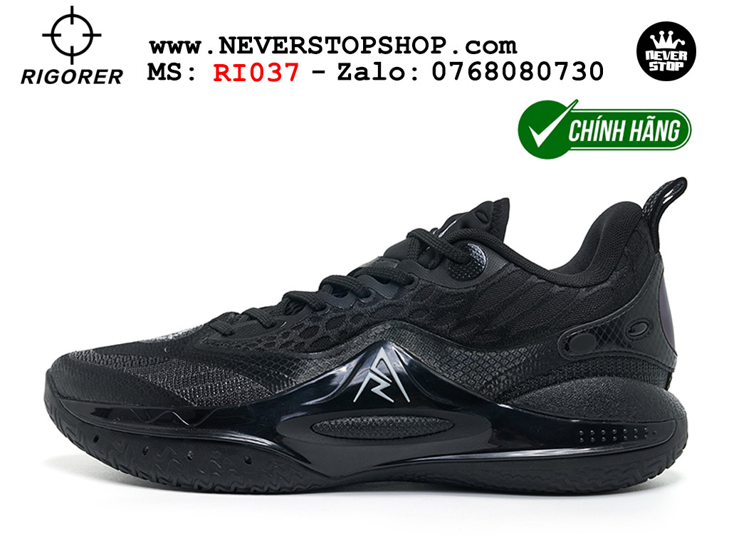 Giày bóng rổ chính hãng Rigorer AR 2 Đen chuyên outdoor đế tăng cường chơi ngoài trời bám sân tốt NeverStopShop