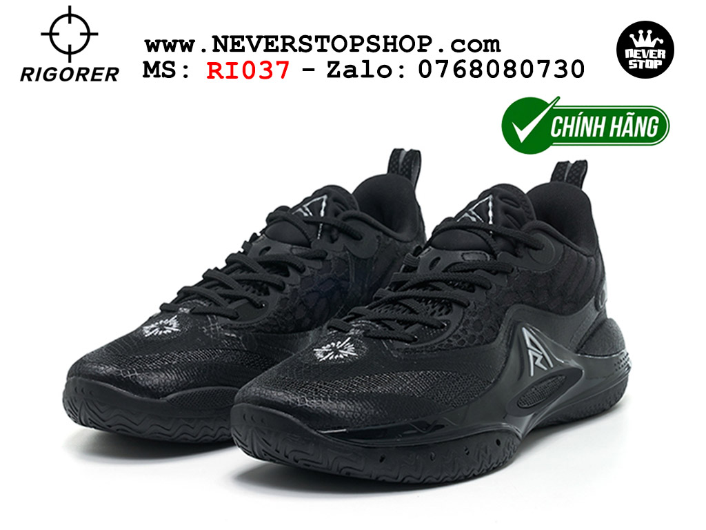 Giày bóng rổ chính hãng Rigorer AR 2 Đen chuyên outdoor đế tăng cường chơi ngoài trời bám sân tốt NeverStopShop