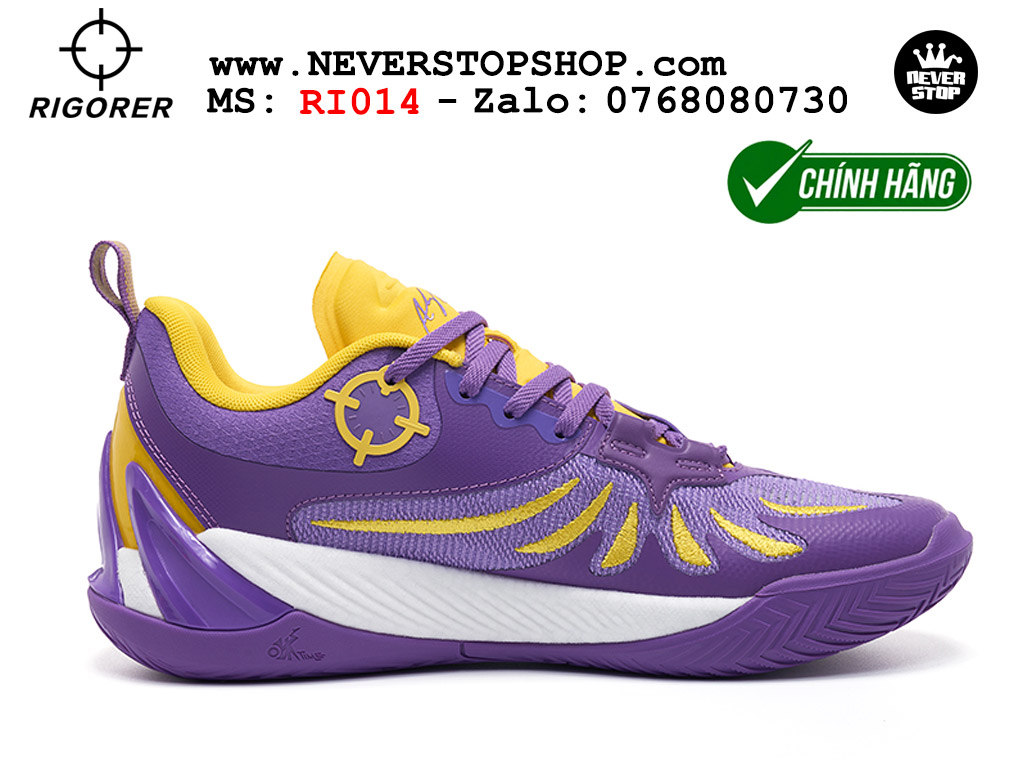 Giày bóng rổ RIGORER AR 3 CALIFORNIA PURPLE cổ thấp chuyên outdoor đế chống mòn cực tốt hàng chuẩn original authentic chất lượng cao, giá rẻ tốt nhất Hồ Chi Minh Giày bóng rổ chính hãng Rigorer AR 3 Tím Vàng chuyên outdoor đế chống mòn tốt giá rẻ tại NeverStop Sneaker Shop HCM