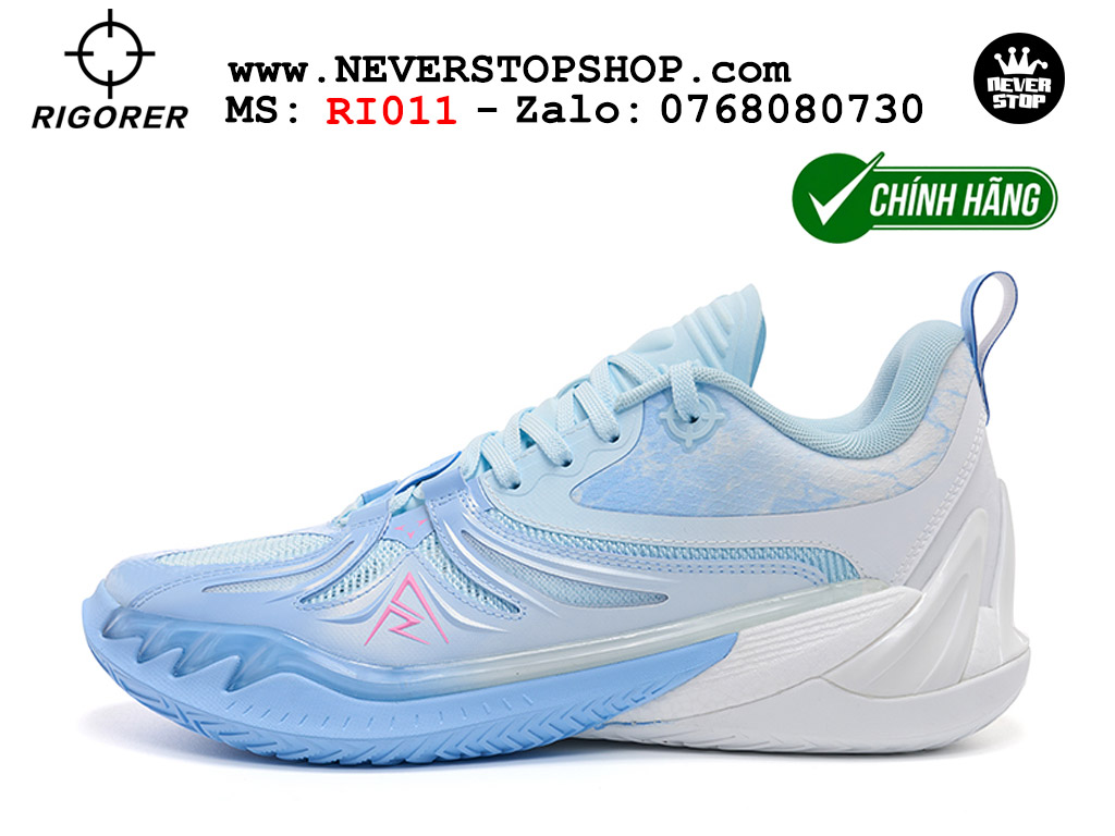 Giày bóng rổ Rigorer AR 3 ICEBERG cổ thấp chuyên outdoor đế chống mòn cực tốt hàng chuẩn original authentic chất lượng cao, giá rẻ tốt nhất Hồ Chi Minh Giày bóng rổ chính hãng Rigorer AR 3 Trắng Xanh chuyên outdoor đế chống mòn tốt giá rẻ tại NeverStop Sneaker Shop HCM