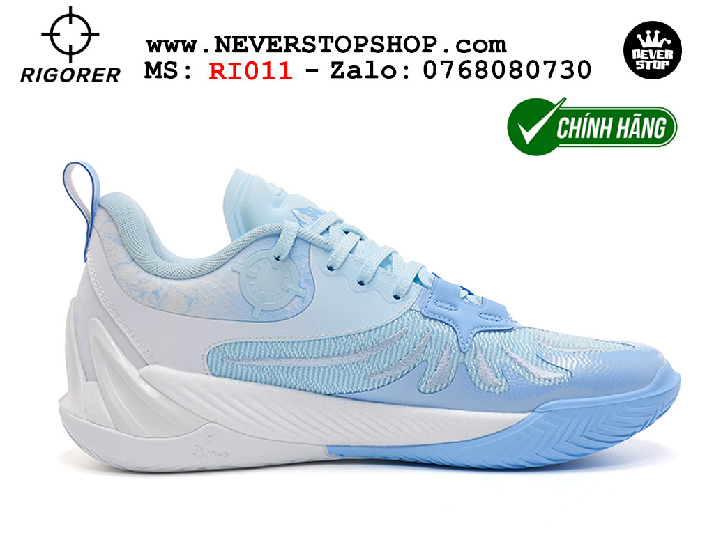 Giày bóng rổ RIGORER AR 3 ICEBERG cổ thấp chuyên outdoor đế chống mòn cực tốt hàng chuẩn original authentic chất lượng cao, giá rẻ tốt nhất Hồ Chi Minh Giày bóng rổ chính hãng Rigorer AR 3 Trắng Xanh chuyên outdoor đế chống mòn tốt giá rẻ tại NeverStop Sneaker Shop HCM