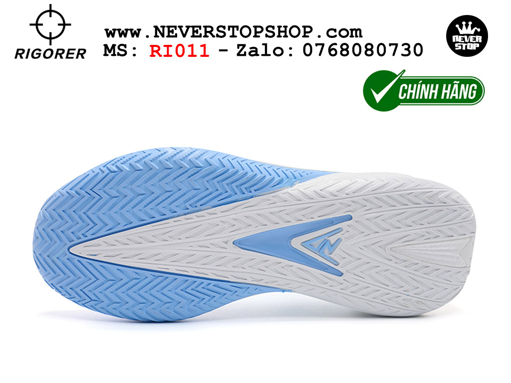 Giày bóng rổ RIGORER AR 3 ICEBERG cổ thấp chuyên outdoor đế chống mòn cực tốt hàng chuẩn original authentic chất lượng cao, giá rẻ tốt nhất Hồ Chi Minh Giày bóng rổ chính hãng Rigorer AR 3 Trắng Xanh chuyên outdoor đế chống mòn tốt giá rẻ tại NeverStop Sneaker Shop HCM