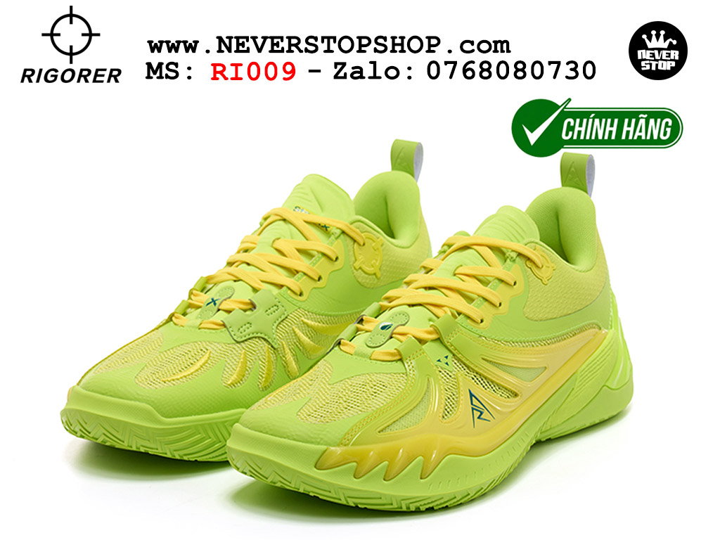 Giày bóng rổ RIGORER AR 3 STOCK X cổ thấp chuyên outdoor đế chống mòn cực tốt hàng chuẩn original authentic chất lượng cao, giá rẻ tốt nhất Hồ Chi Minh Giày bóng rổ chính hãng Rigorer AR 3 Xanh Neon chuyên outdoor đế chống mòn tốt giá rẻ tại NeverStop Sneaker Shop HCM