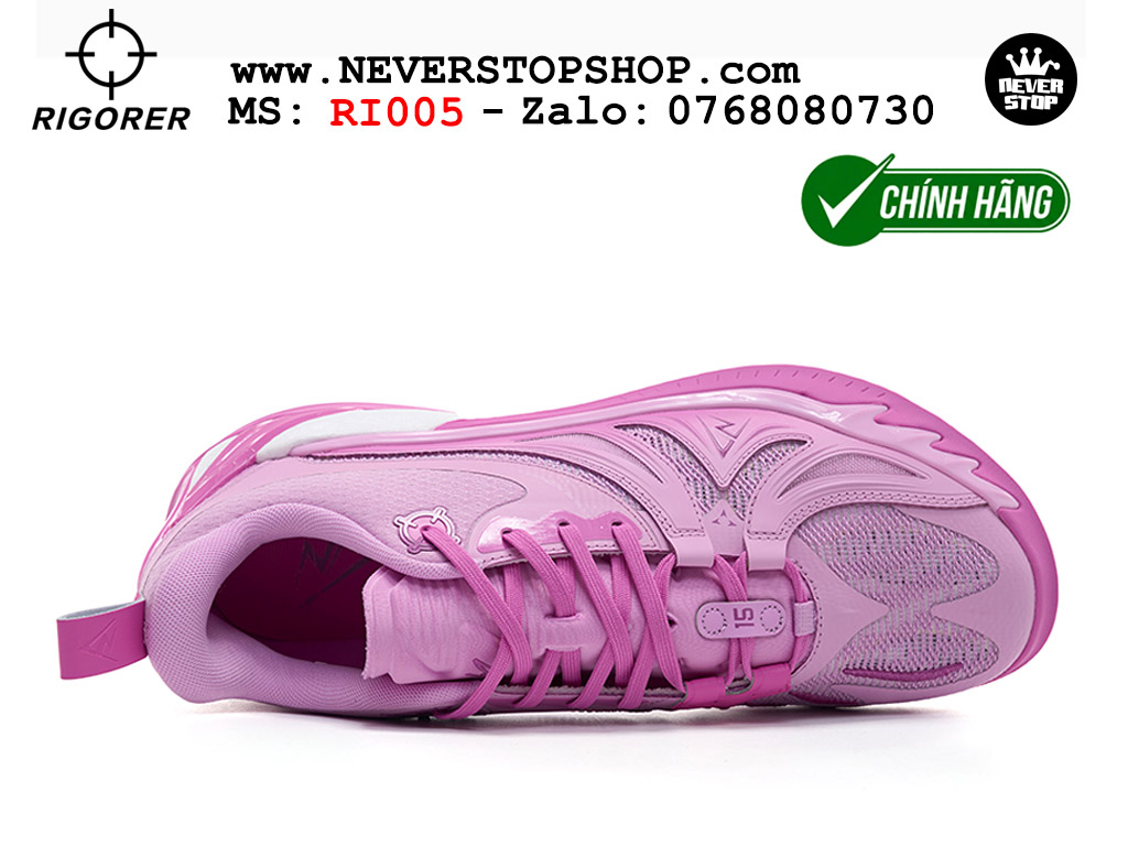 Giày bóng rổ chính hãng Rigorer AR 3 Hồng Tím chuyên outdoor đế chống mòn tốt giá rẻ tại NeverStop Sneaker Shop HCM