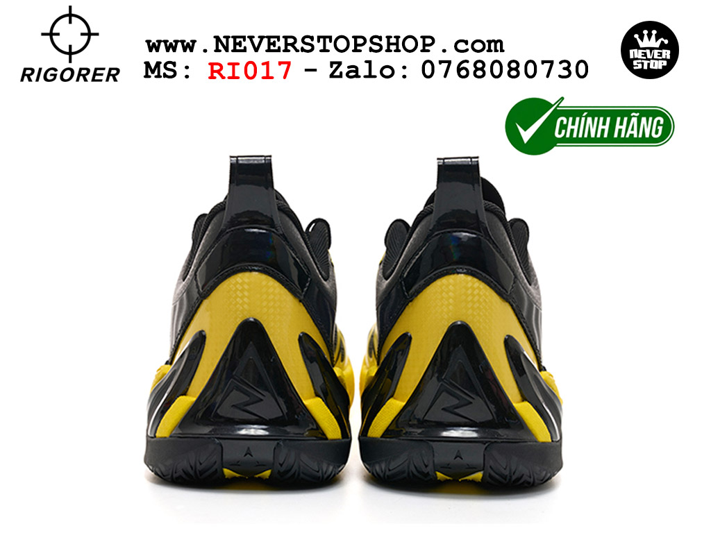 Giày bóng rổ chính hãng Rigorer AR 3 Đen Vàng chuyên outdoor đế chống mòn tốt giá rẻ tại NeverStop Sneaker Shop HCM